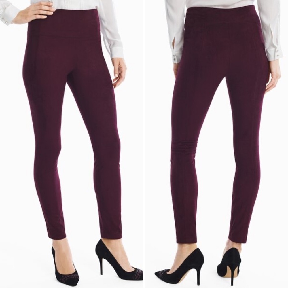 White House Black Market Faux Suede Legging Medium